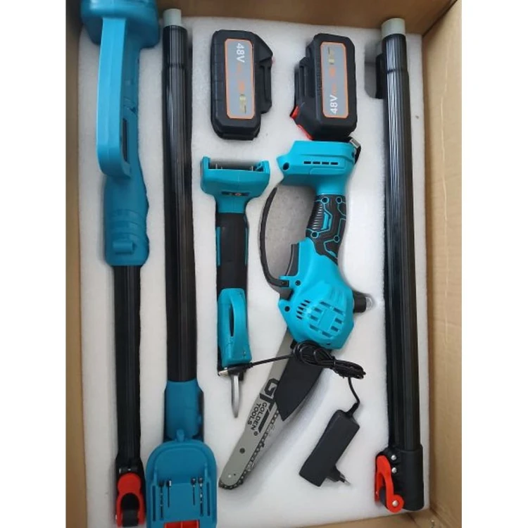 Piła-teleskopowa-akumulatorowa-2m-48V-_-pilarka-do-gałęzi-+-sekator-3w1