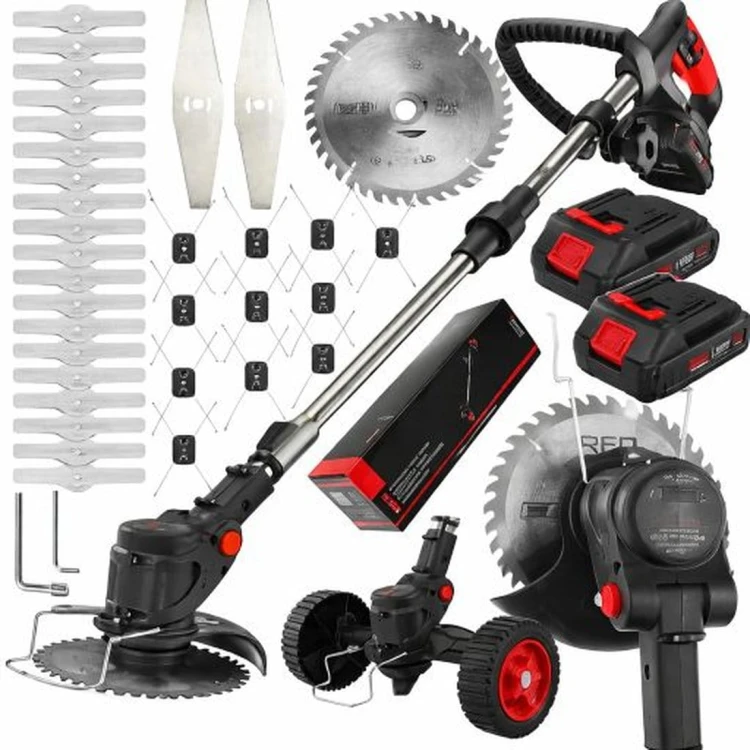 Podkaszarka akumulatorowa do trawy 2x AKU | lekka kosa elektryczna ogrodowa