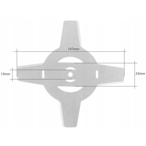 Tarcza do podkaszarki akumulatorowej NÓŻ do PODKASZARKI TARCZA tnąca 4 zęby PODKASZARKA KOSA nóż TNĄCY stalowy
