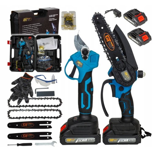 zestaw ogrodowy 2w1 piła i sekator akumulatorowy walizka akcesoria