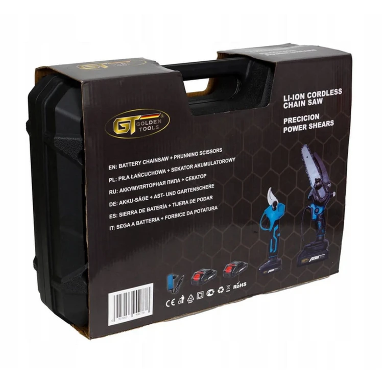 piła akumulatorowa 8 cali golden tools zestaw 2w1 sekator 21v