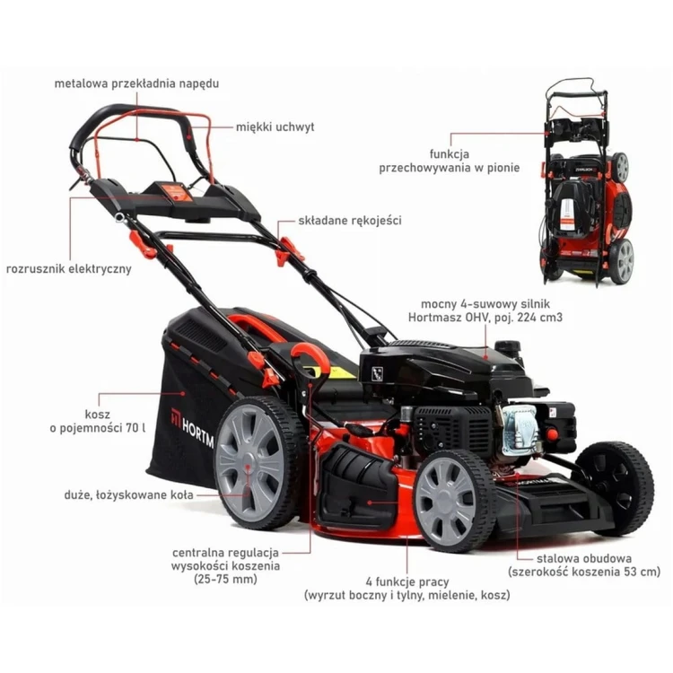 Kosiarka spalinowa Hortmasz z napędem i rozrusznikiem elektrycznym  53 cm 1.jpg